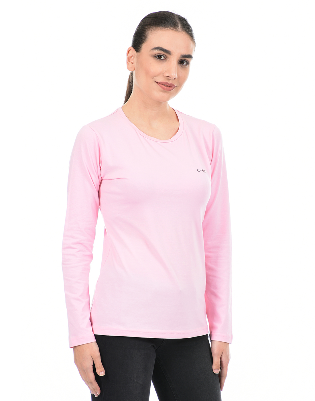 Cloak & Decker by Monte Carlo Women Solid Pink T-Shirt